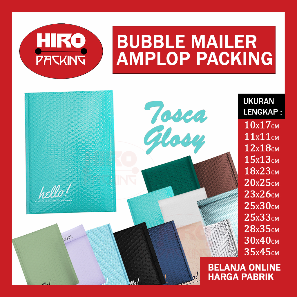 

Amplop Bubble Mailer Wrap Packing Tosca Kantong Paket Pelindung Pengiriman Envelope Bag