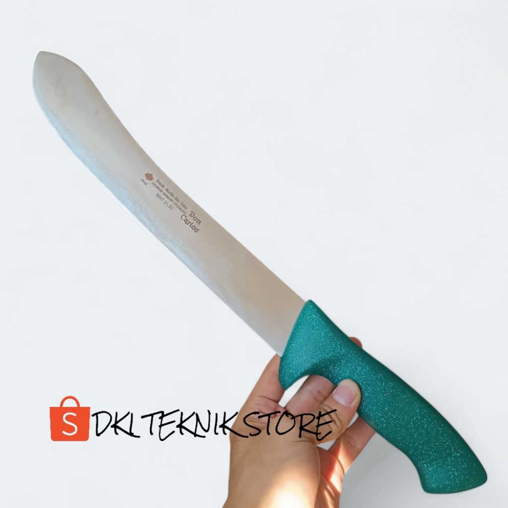 Pisau Potong Sembelih Sapi Pisau Cap Garpu Don Carlos 10 Inch code 8647 GLITER Handle Original Solin
