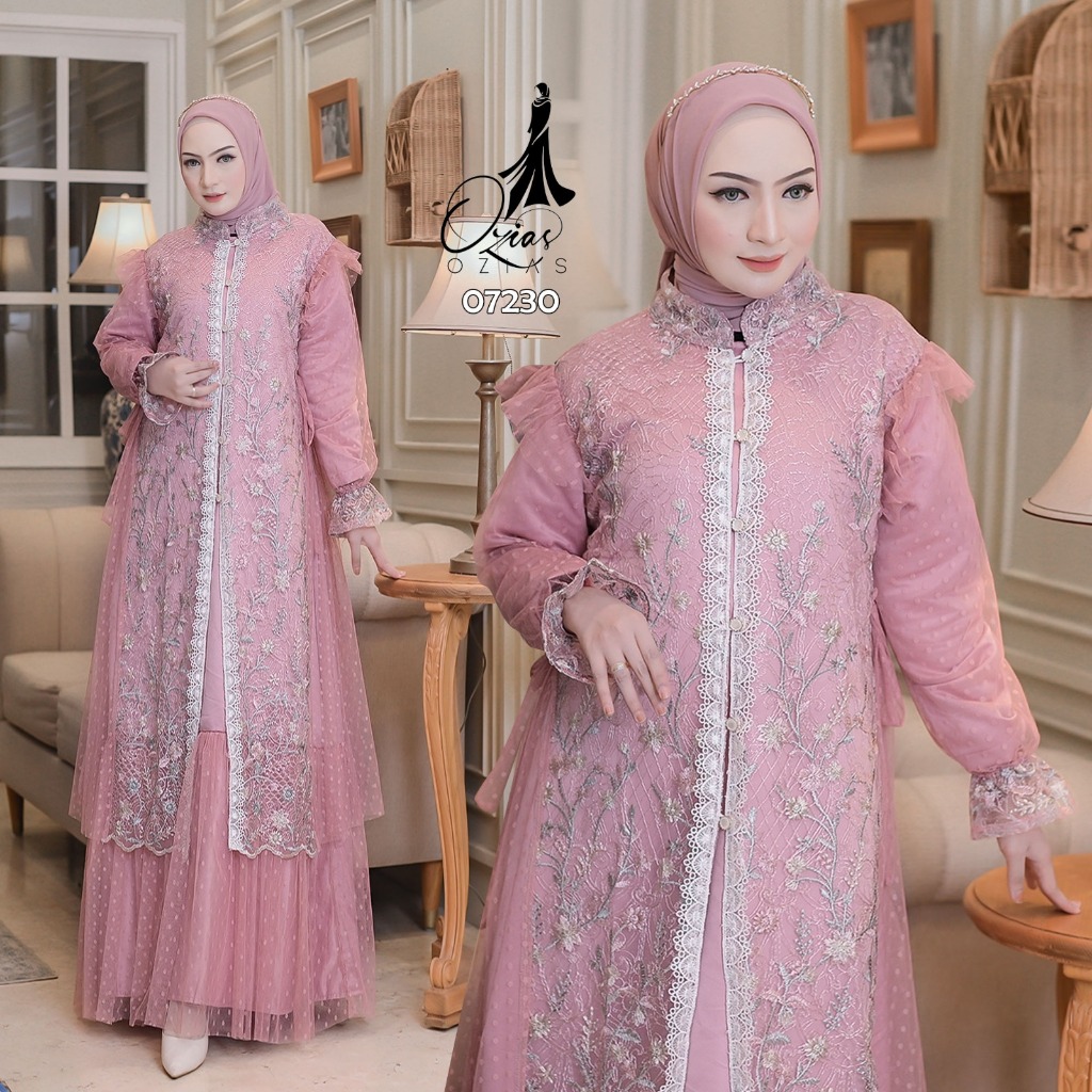 GAMIS TILE OZIAS 07230 LD 105 | Gamis Pesta Mewah | Gamis Tile