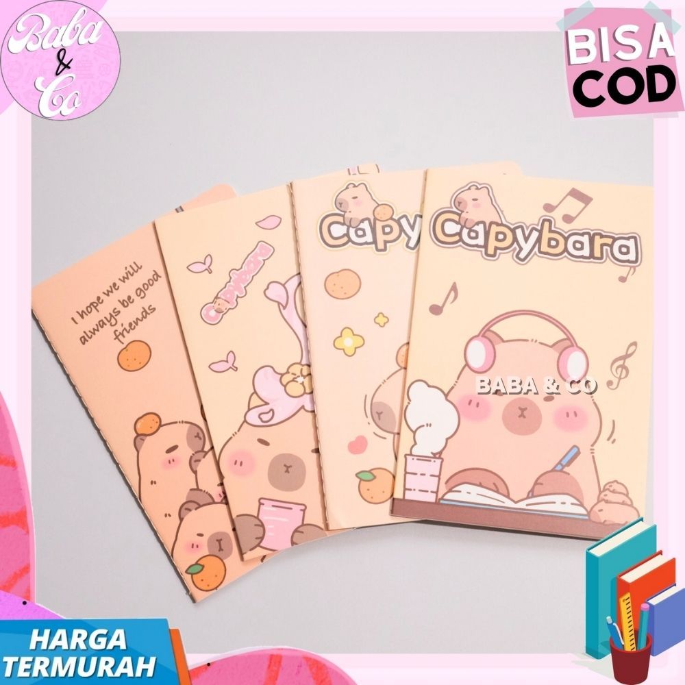 

[Whispers] BUKU TULIS A5 CAPYBARA LUCU UNIK MURAH NOTEBOOK A5 BUKU TULIS ANAK CAPYBARA KAPIBARA UNIK