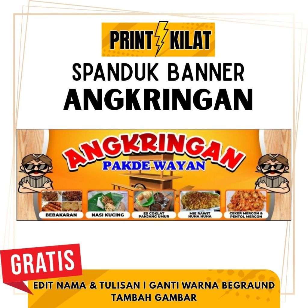 SPANDUK BANNER WARUNG JUALAN ANGKRINGAN