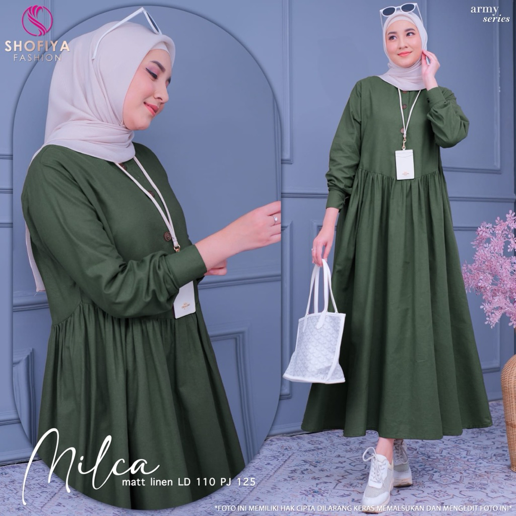 GAMIS DRESS MILCA MIDI ORIGINAL BY SHOFIYA