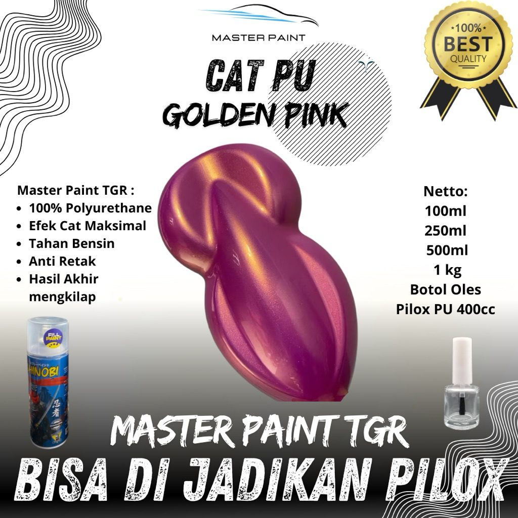 (BISA DI JADIKAN PILOX) CAT GOLDEN PINK | CAT PU GOLDEN PINK | CAT PINK LEMBAYUNG GOLD
