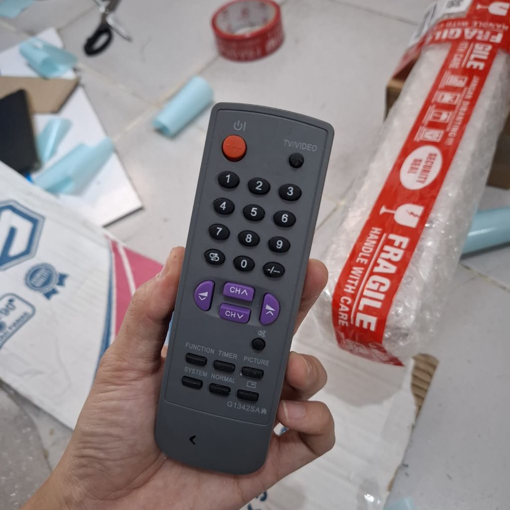 REMOT TV TABUNG SHARP LANGSUNG PAKAI TANPA SETTING. REMOT TV JADUL SHARP