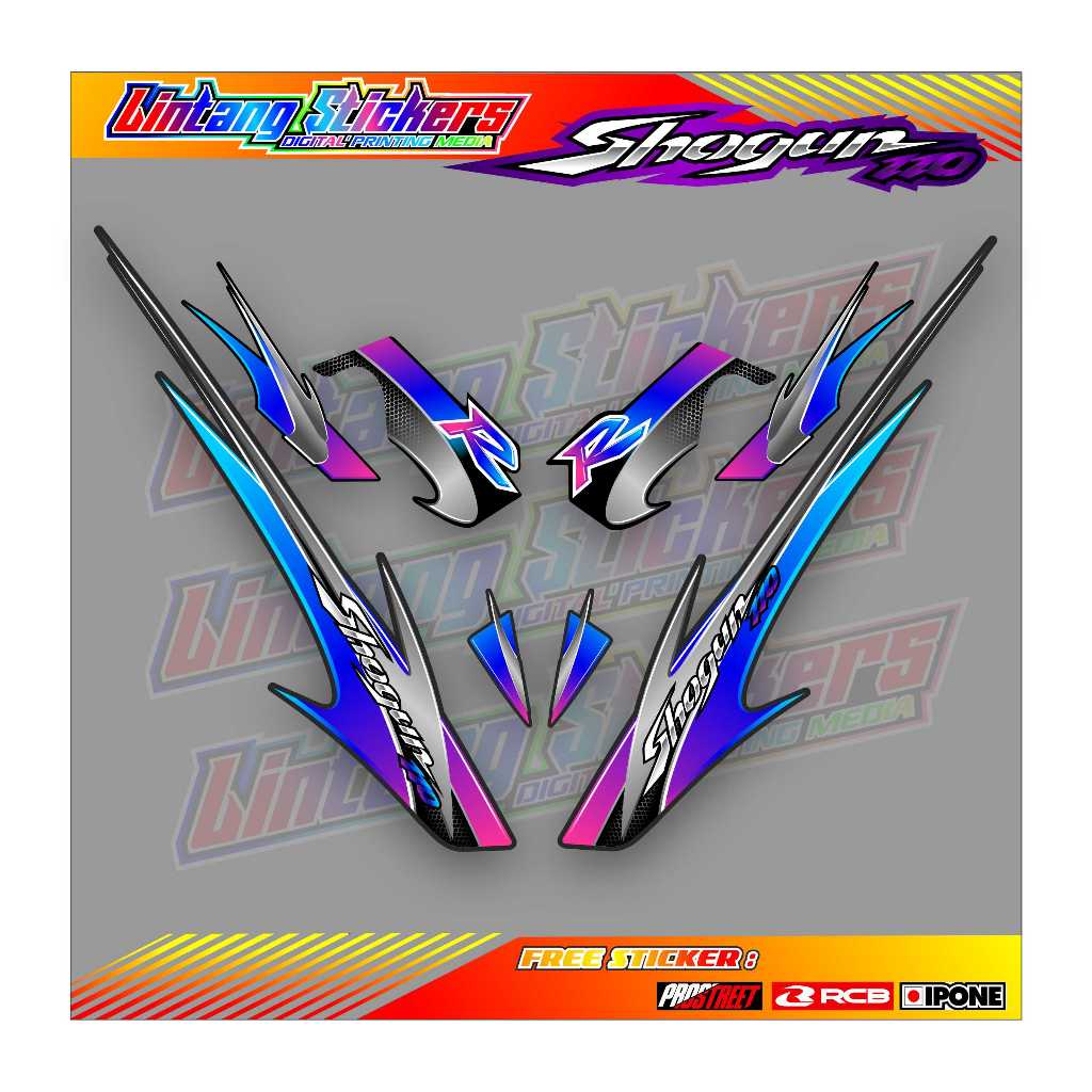 STRIPING VARIASI SUZUKI SHOGUN 110R / STICKER LIST VARIASI MOTOR SUZUKI SHOGUN 110R