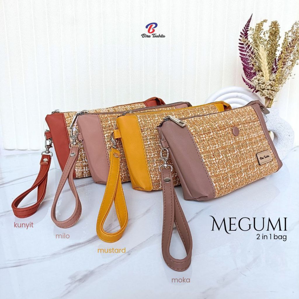 Megumi bag biru tsabita/Tas selempang wanita/Dompet wanita/Pouch