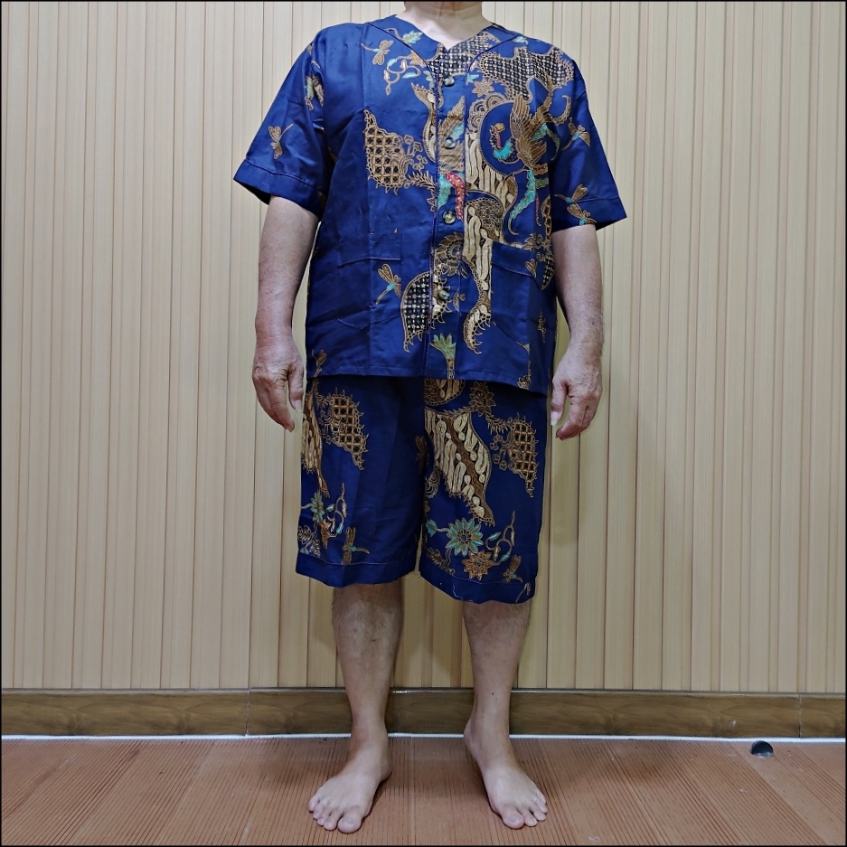 KODE J29N Arbecio  Set Piyama Batik Pria Dewasa Ukuran Jumbo