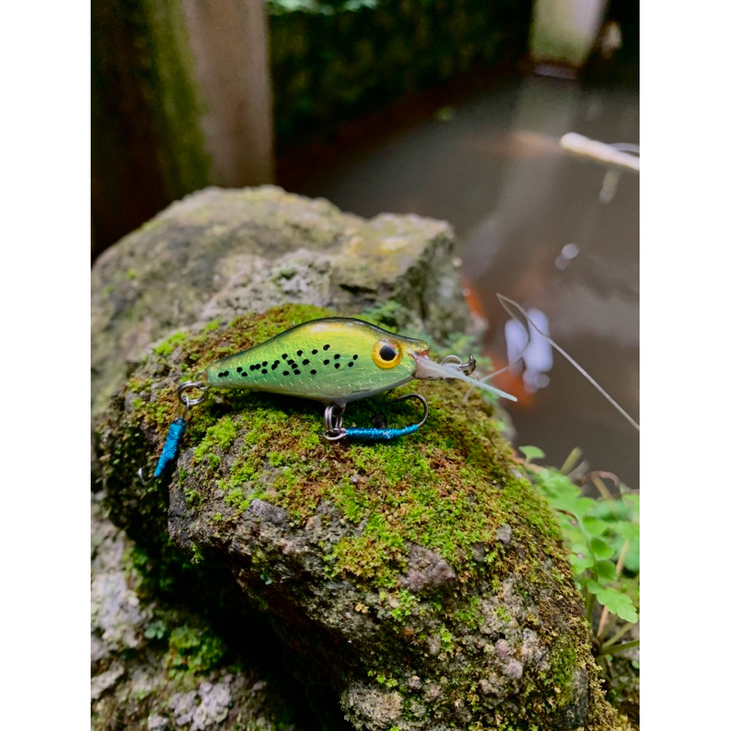 Lure Minnow 3,5 Cm Hijau Stabilo Motif Ikan Pickok Bass Ukuran 3,5 Cm Action Seperti Ikan Asli untuk