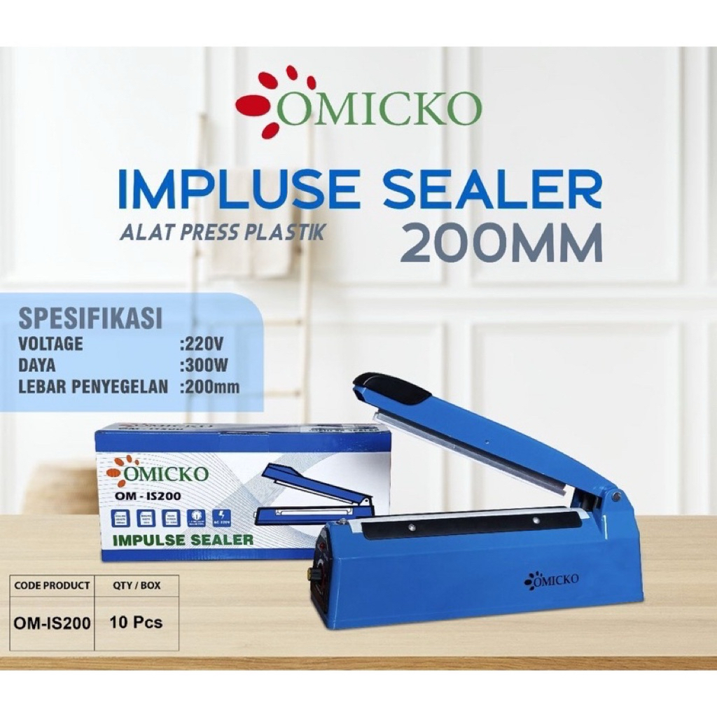 Impluse sealer 30cm / penyegel plastik impluse sealer omicko
