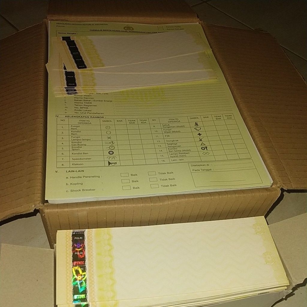 

pensil kertas esek sticker cek fisik kendaraan nomor rangka mesin asli samsat khusus daerah