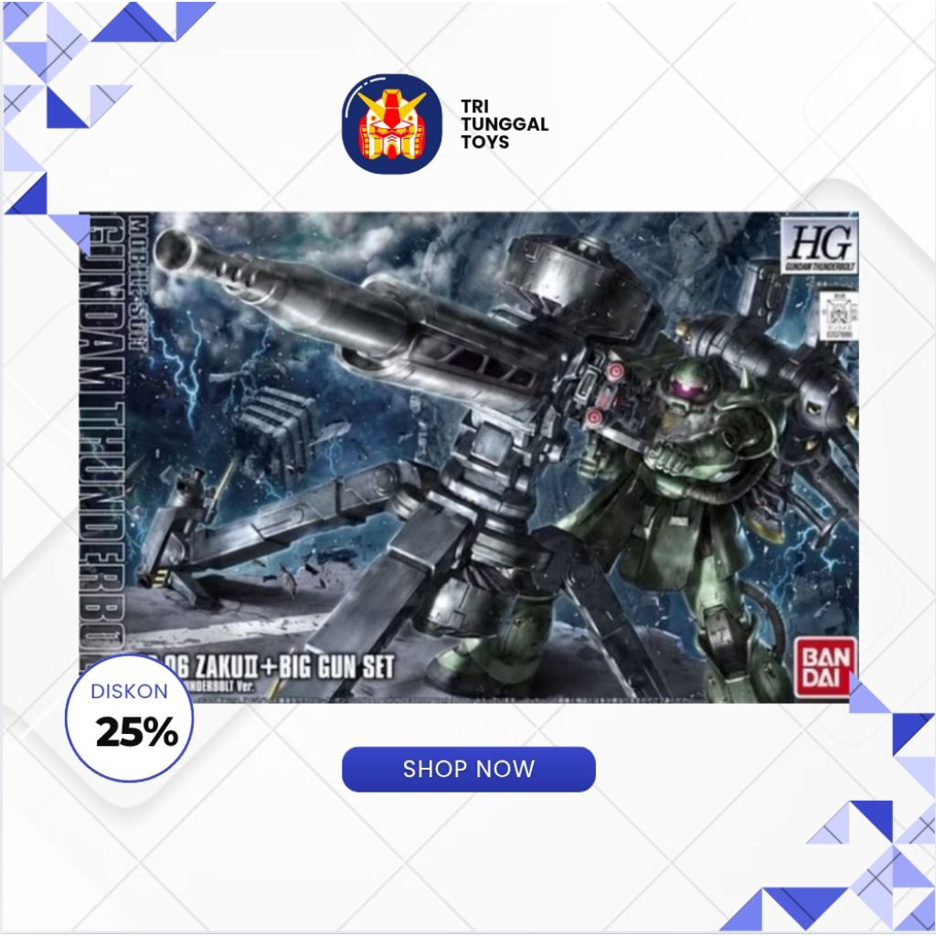 HG 1/144 Zaku II / 2 + Big Gun Zet (Gundam Thunderbolt/Thunderbolt Ver.) Bandai