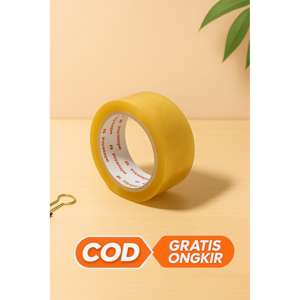 

(Bisa COD) lakban 100 yard bening dan cokelat | lakban 45 x100yard | lakban PIYA TAPE promo