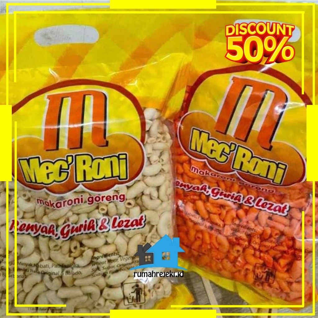 

Camilan Gurih Renyah Makaroni Goreng / Mec'roni Rasa Balado / Mec'roni Rasa Original / Makaroni 350g