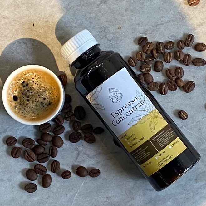 

Kopi Espresso cair untuk Es kopi susuk kekinian Espresso Konsentrat 100 % Kopi Asli fresh