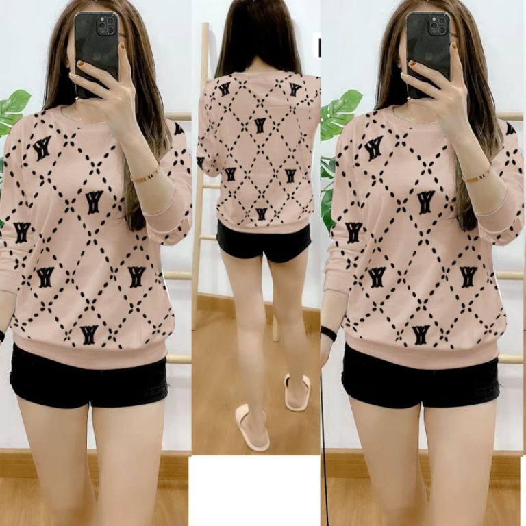 KODE U82F Atasan YoanaAtasan WanitaKaos Atasan Wanita Lengan PanjangPakaian Wanita Tangan Panjang