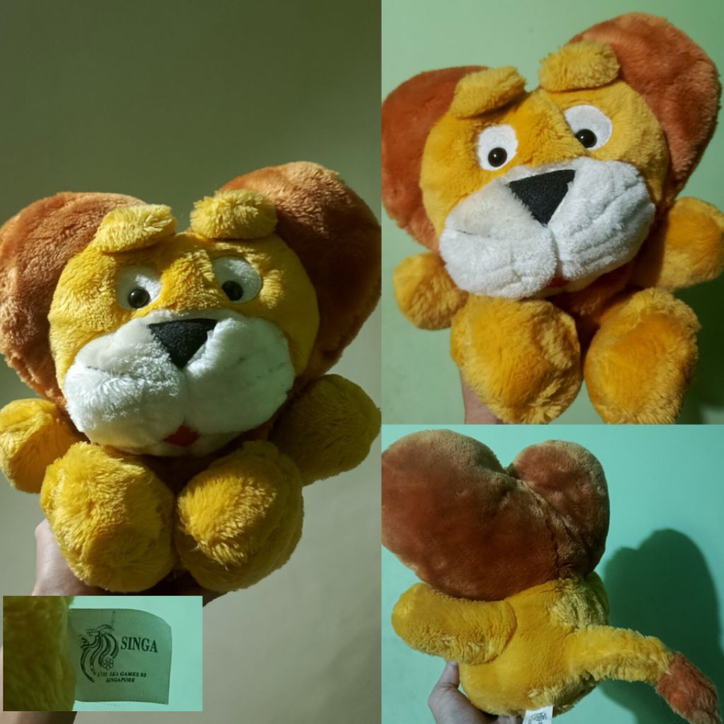 Boneka Maskot Sea Games 1993 Singapura || Southeast Asian Games 1993 Mascot "SINGA" Brand Original L