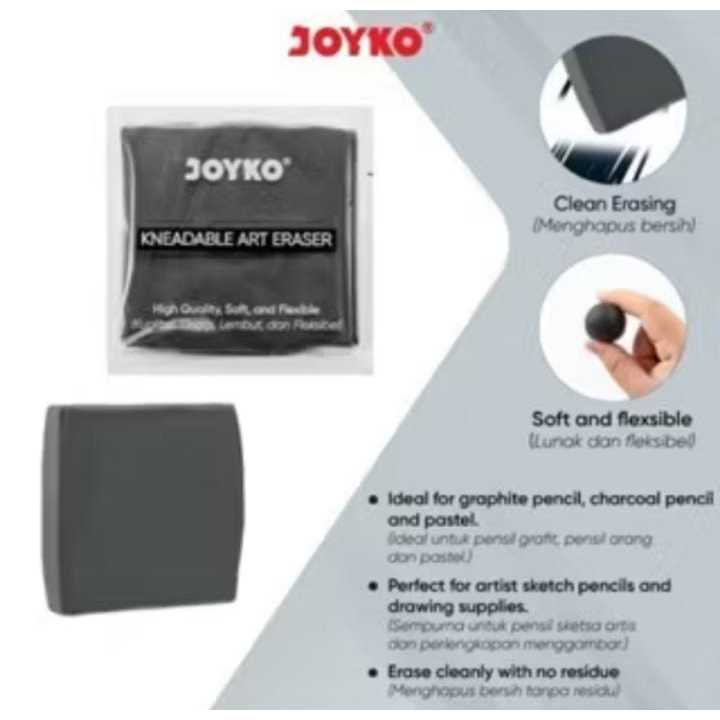 

( 1 PACK ) Kneadable Art Eraser Penghapus Joyko KER-138 Penghapus Elastis 1 PACK ISI 18 BIJI