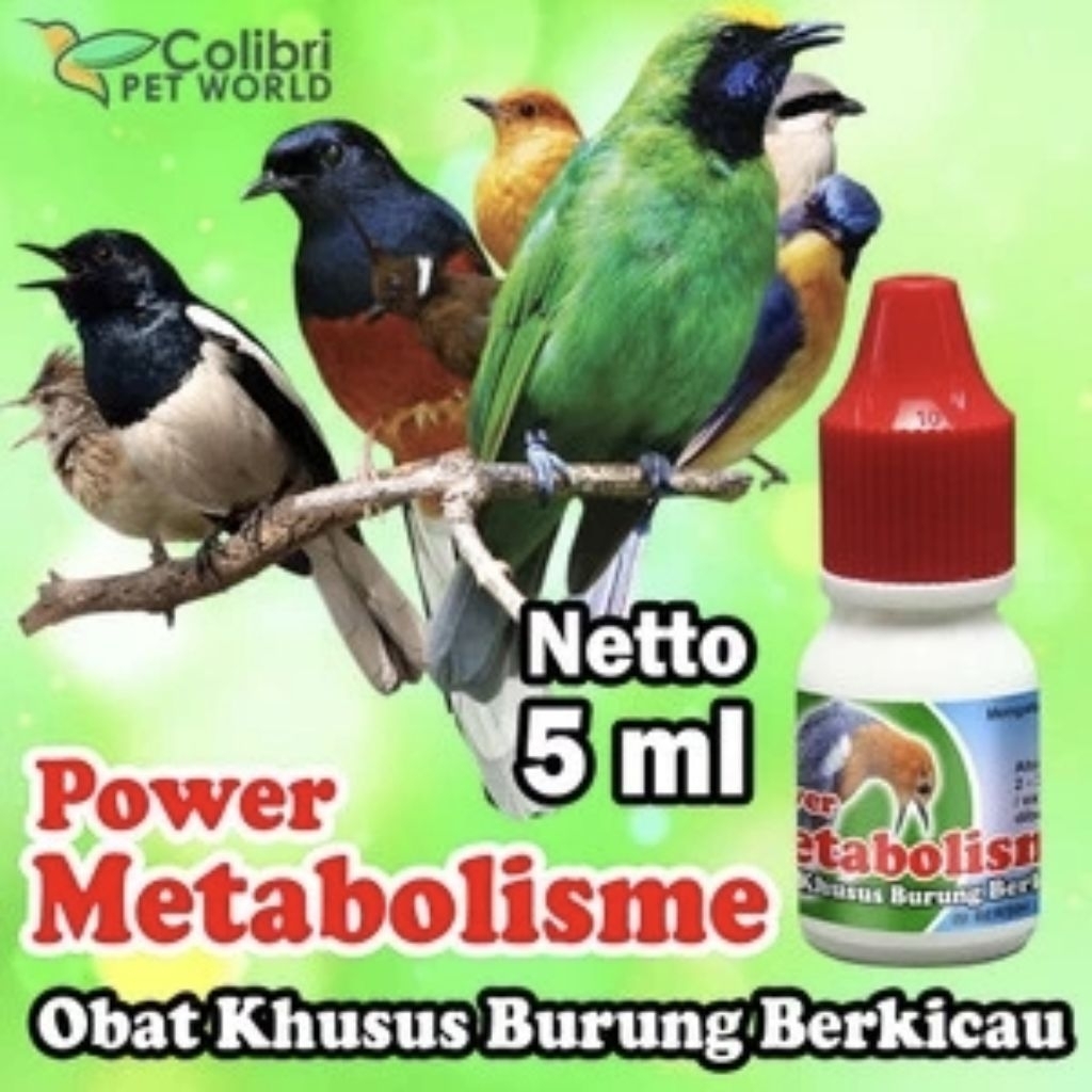 POWER METABOLISME 5ML metabolisme original vitamin burung macet doping burung dosis tinggi burung