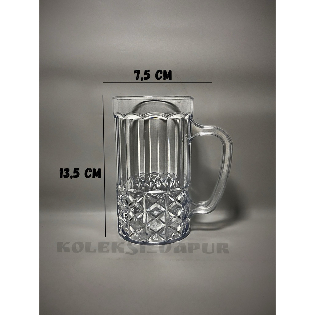 Gelas Cangkir Mika Bening ( 6 pcs/ Setengah Lusin )Cangkir Plastik Bening (G-321), Gelas Plastik Bek