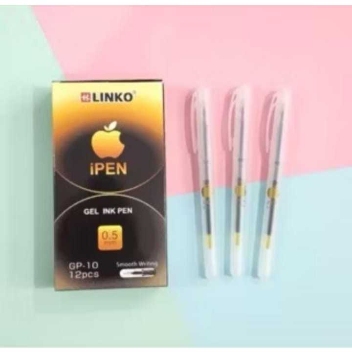 

( 1 BIJI ) Pulpen LINKO GP-10 TRANSPARAN Gel Pen 0.5 mm