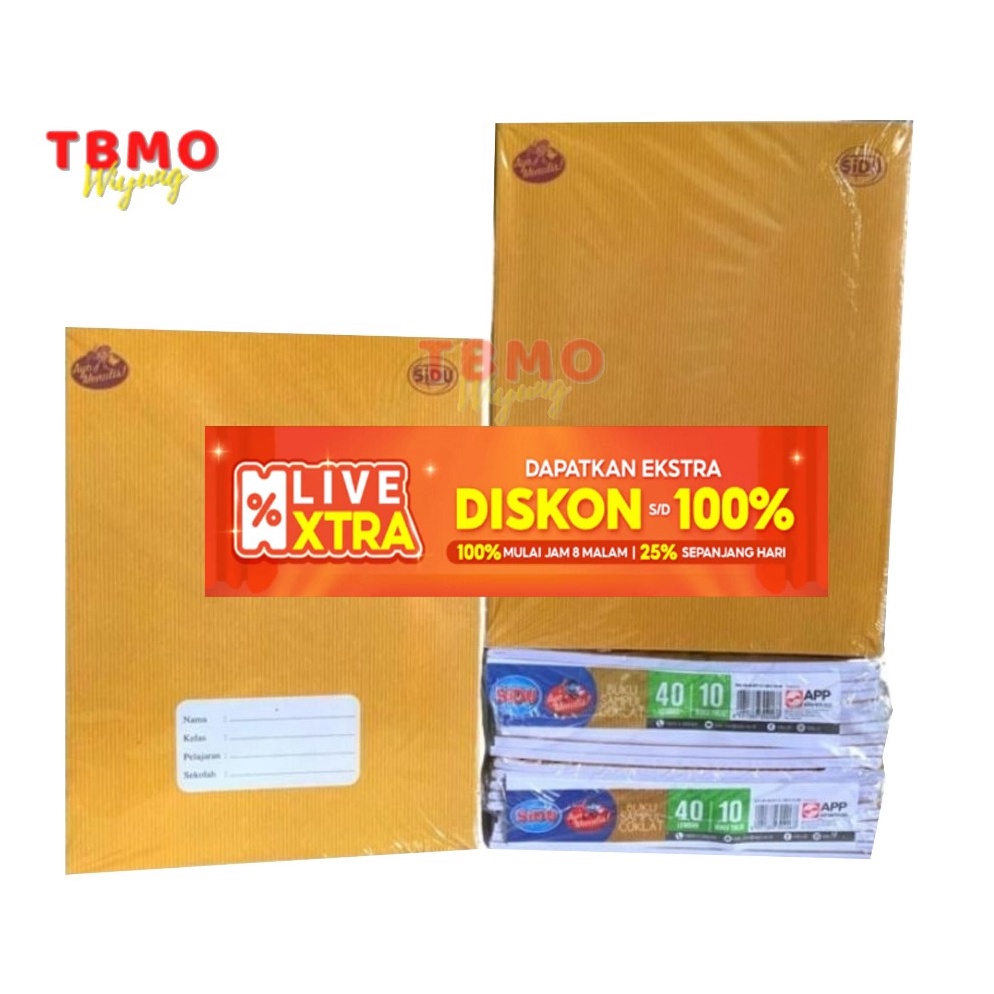 

KODE P36S PACK Buku Tulis Sidu Sinar Dunia Motif Kraft 4 Lembar Per Pack Isi 1 Pcs Buku