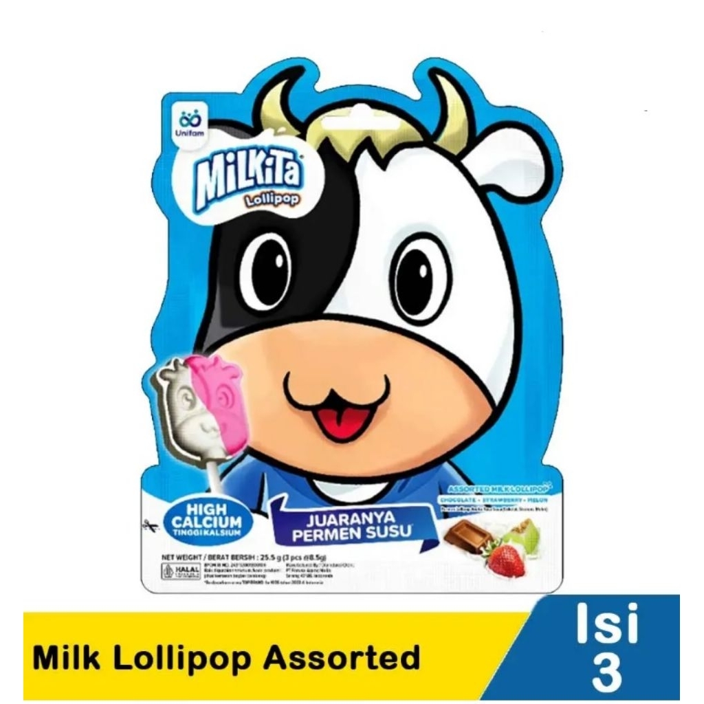 

Milkita Milk Lollipop 3'S Assorted25.5G