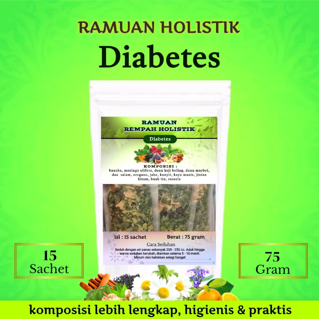 

NG DIABETES Ramuan Holistik : daun insulin, daun banaba / bungur , daun murbei, daun kelor, daun