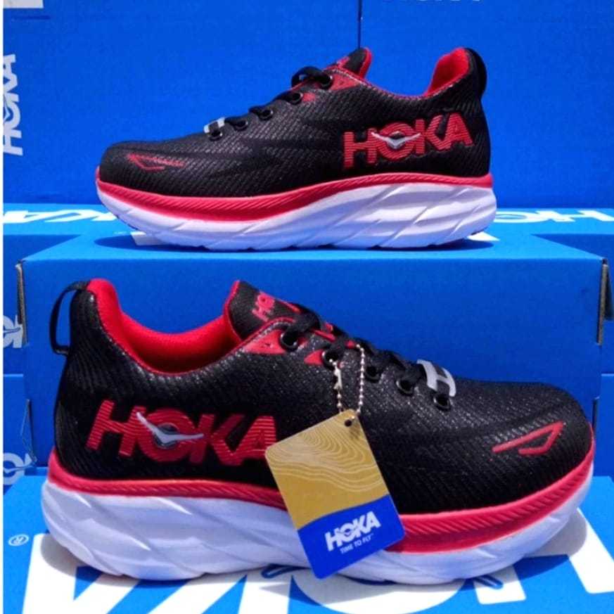 BESTPROMO BestPromo Sepatu Hoka Carbon X2 Runing Shoes Hoka Lari Olahraga Sneakers Pria Wanita