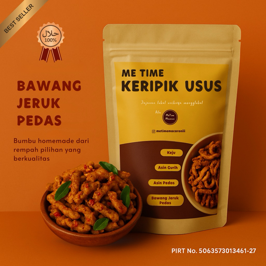 

Keripik usus pedas daun jeruk 100g | usus crispy bumbu basah homemade bawang jeruk pedas