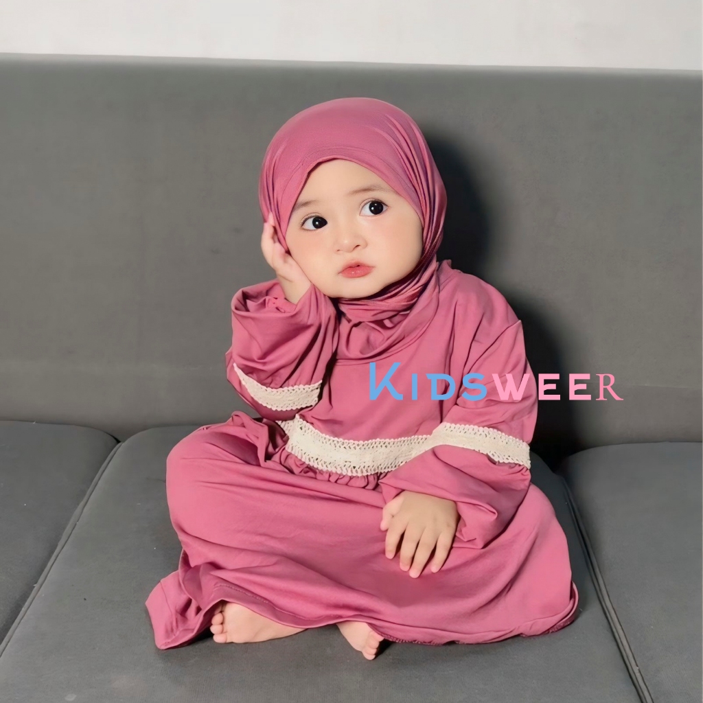 Gamis Bayi Perempuan newborn 0-6 bulan 6-12 bulan 12-18 bulan Baju Bayi Perempuan Muslim