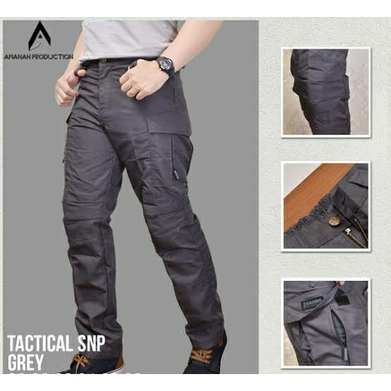 Celana panjang tactical/cargo bahan  cotton japan drill