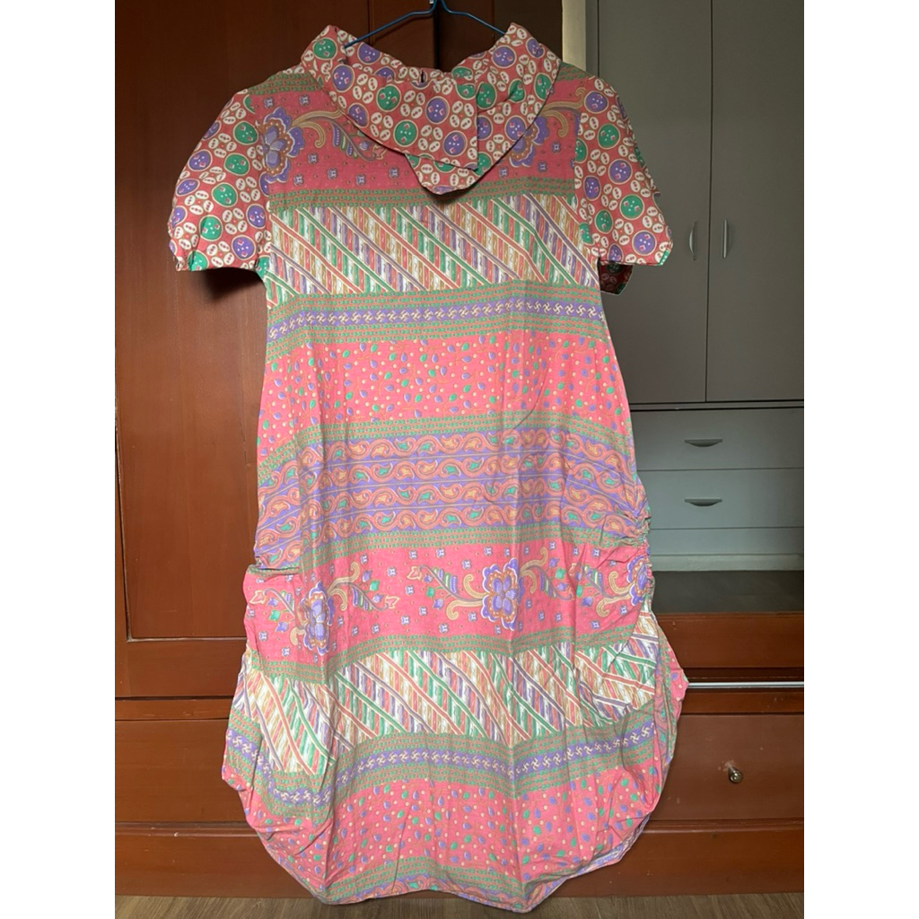 PRELOVED LIKE NEW Dress Batik Solo HAP Pink