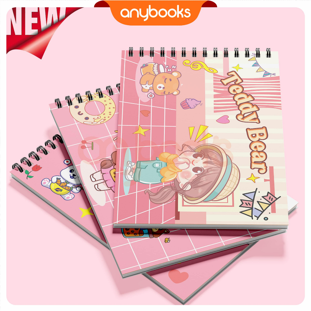

Anybooks Buku Gambar Anak motif lucu 60 Halaman / 30 Lembar Sketchbook A4 Spiral Kertas tebal 100g
