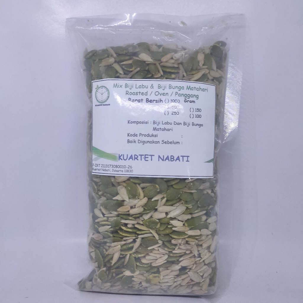 

500gr Mix Biji Labu / Pumpkin Seeds & Biji Bunga Matahari / Sunflower Seeds - Kupas Varian Rasa