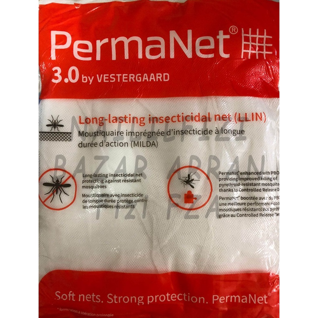 KODE A22N Kelambu Tidur LLiN anti nyamuk Malaria Chikungunya DBD Zika Permanet 3 19 cm x18 cmx17 cm