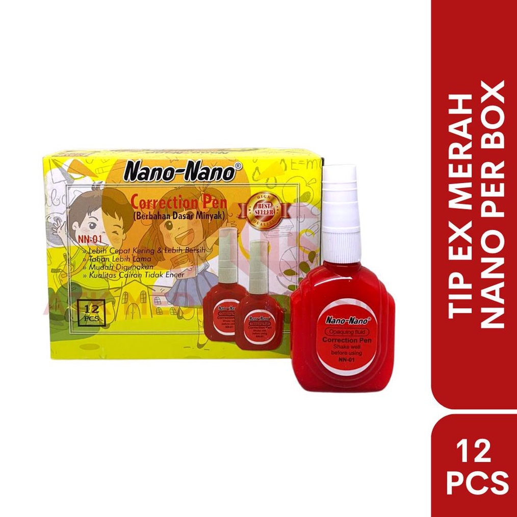 

KODE R77Q Tip Ex Correction Nano Murah Per Box Isi 12Pcs