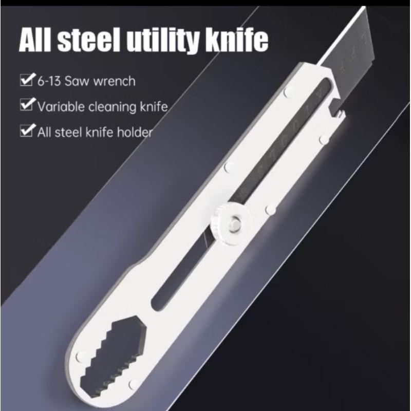 

Cutter Besi Stainless Steel 9in1 Pisau Cutter 15mm Pemotong Serbaguna Anti Karat 9 In 1 Dan Isi