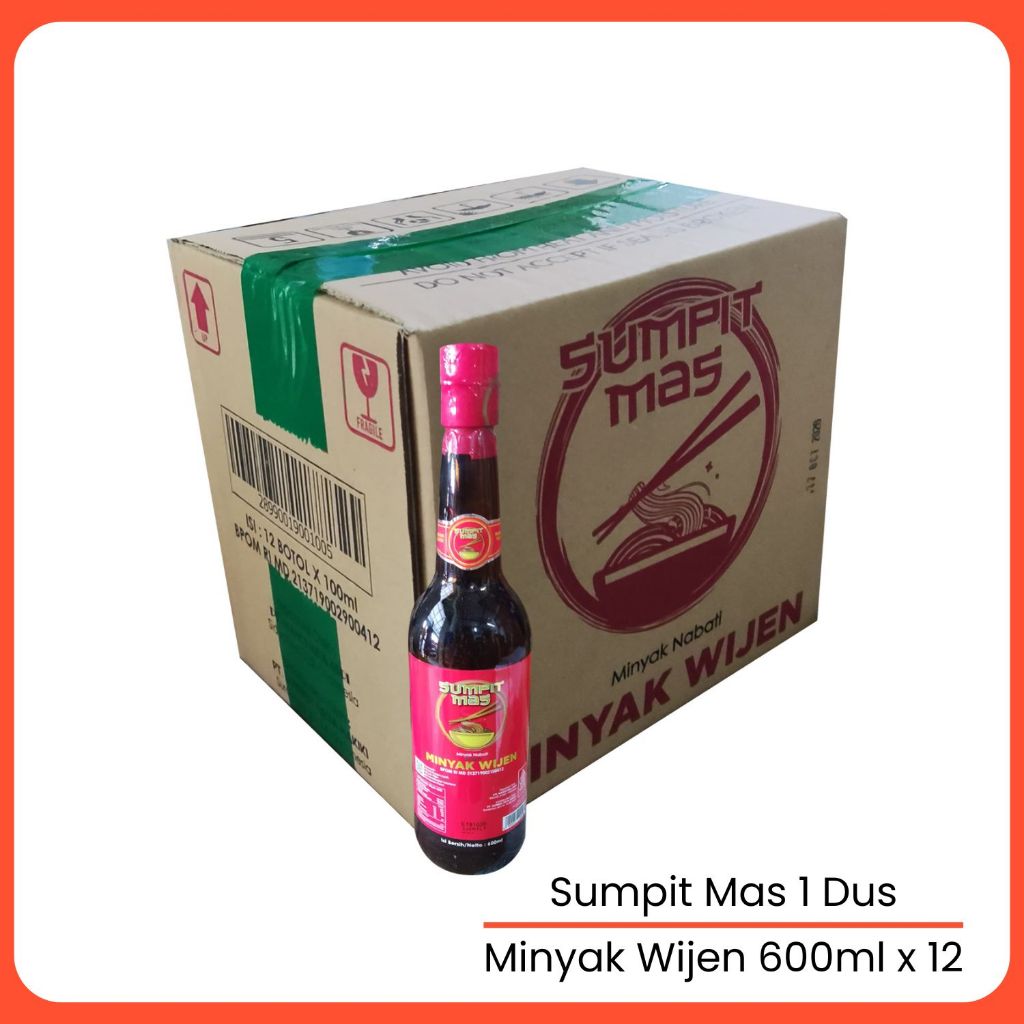 

Minyak Wijen Nabati Sumpit Mas 1 Dus Karton 600ml x 12