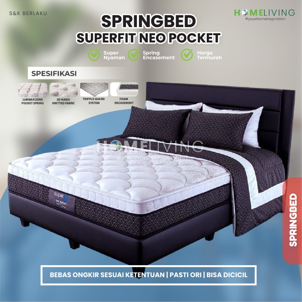 HOMELIVING - SUPERFIT NEO POCKET - SPRINGBED COMFORTA - SPRINGBED NEO POCKET - NEO POCKET 160CM - KA