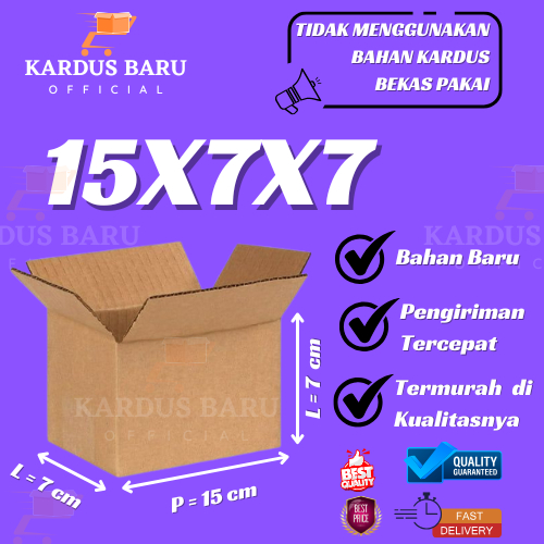 

Kardus 15x7x7 | Kardus Kecil | Packing Aksesoris | Box Corrugated B Flute Tebal dan Kuat | Kardus Packing Online