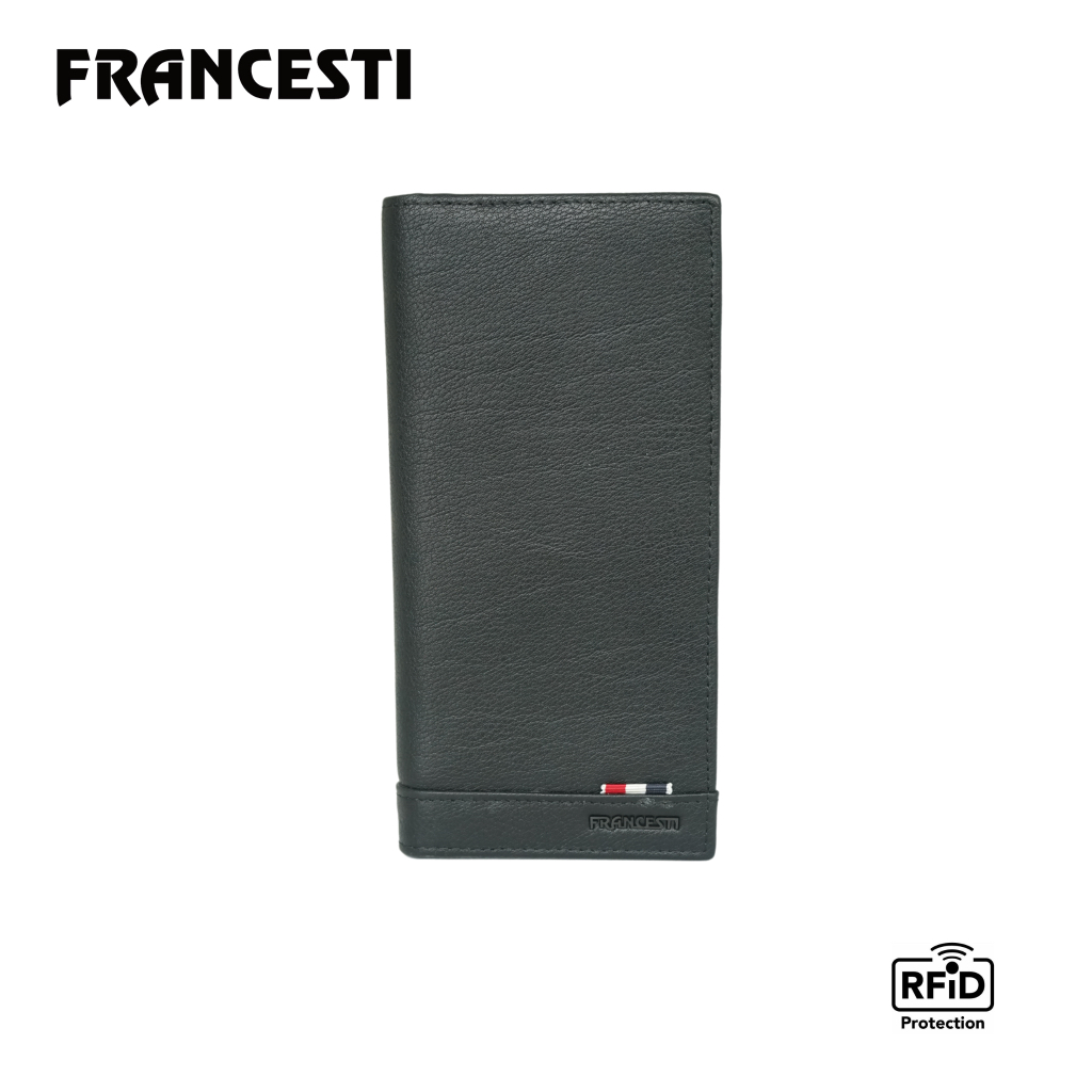 Francesti Dompet Pria/Wanita genuine leather Bi fold Premium Men/Woman Wallet RFID Protection Genuin