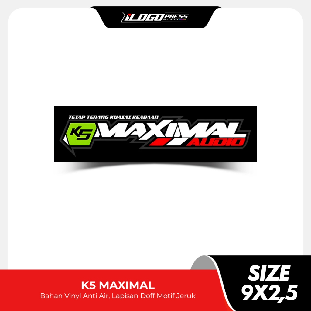

K5 MAXIMAL - Stiker Sound System Bahan Vinyl Premium Anti Air Doff Motif Jeruk