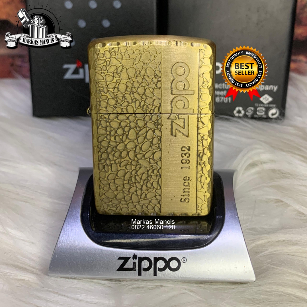 Korek Api Zippo Classic Since 1932 Gold Premium Denting Cling