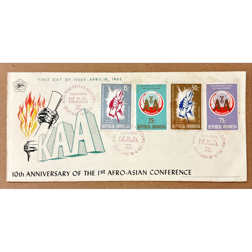 

PRANGKO INDONESIA 1965 SHP KAA (10th ANNIVERSARY OF THE 1st AFRO - ASIAN CONFERENCE ) MINT.