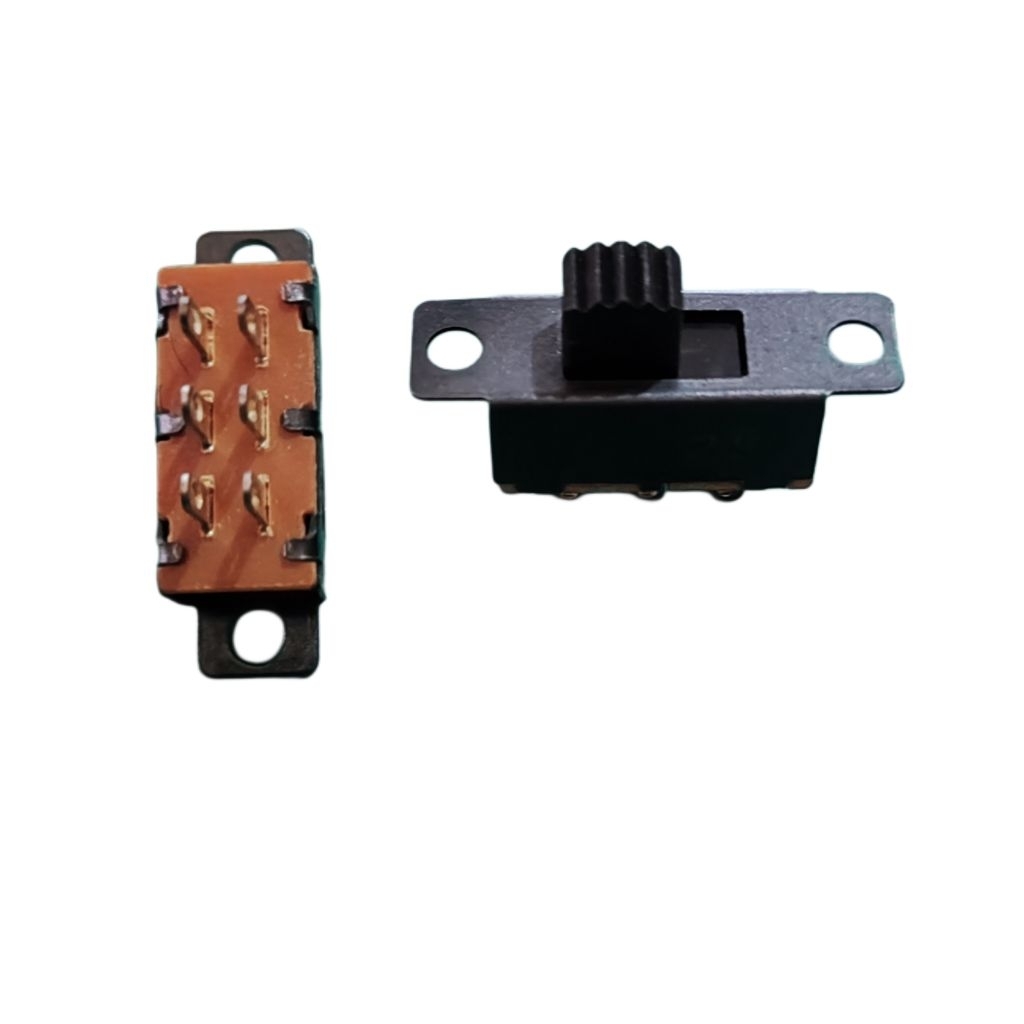 SWITCH SLIDE SAKLAR GESER ON OFF DPDT 2x3 6PIN 0.5A 50V KECIL
