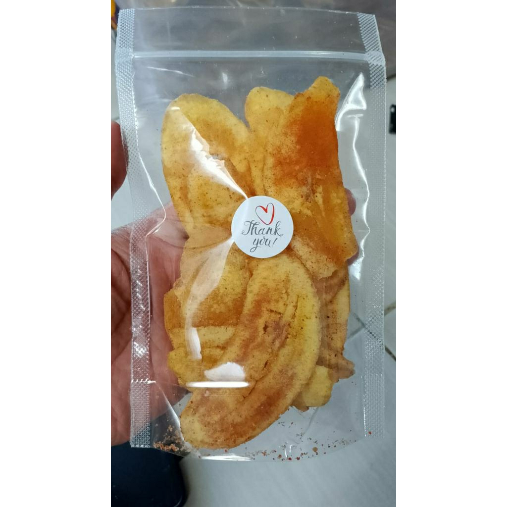 

keripik pisang varian rasa pedas