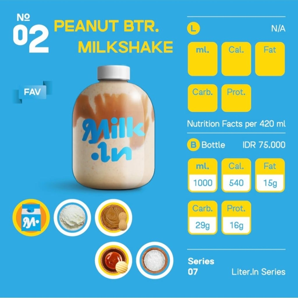 

Peanut Butter Milkshake 1L