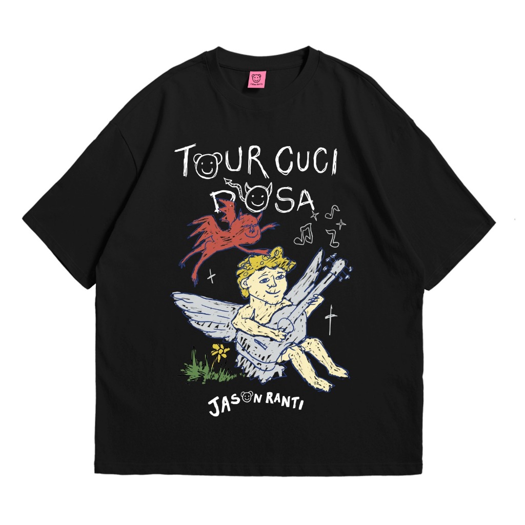 Jason Ranti - T-Shirt Original Kaos Tour Cuci Dosa - Hitam