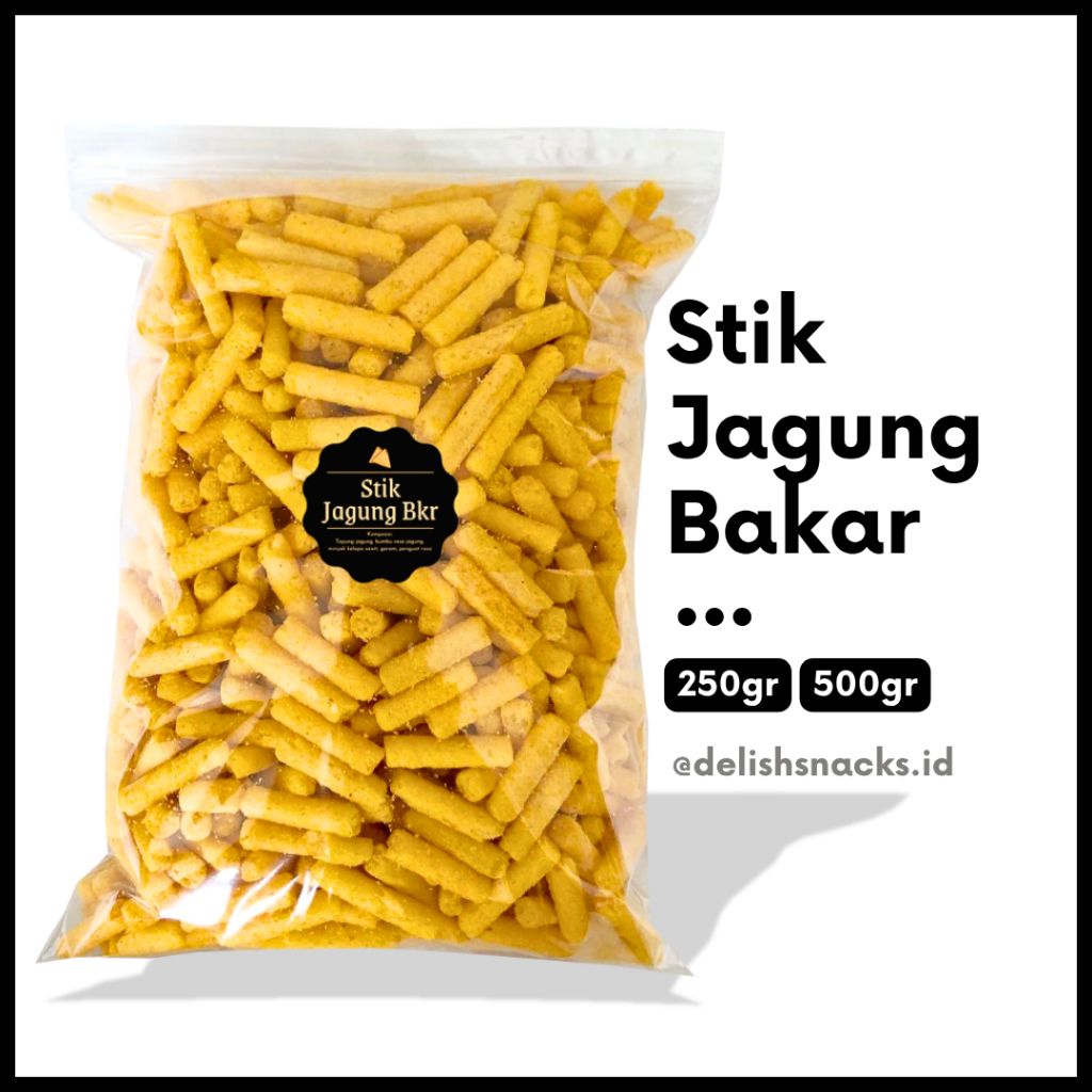 

[DELISH SNACKS] Stik Jagung Bakar (Grosir) 250gr 500gr / Snack Cemilan Kiloan Camilan Asin Gurih