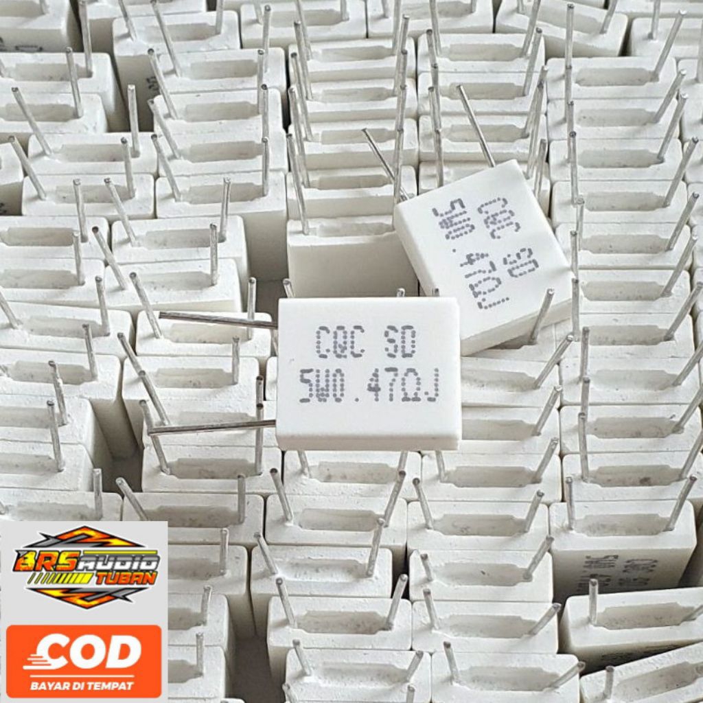 RESISTOR BPR KAPUR NOBLE 5 WATT UKURAN 0,47 NOBEL GEPENG BUILTUP